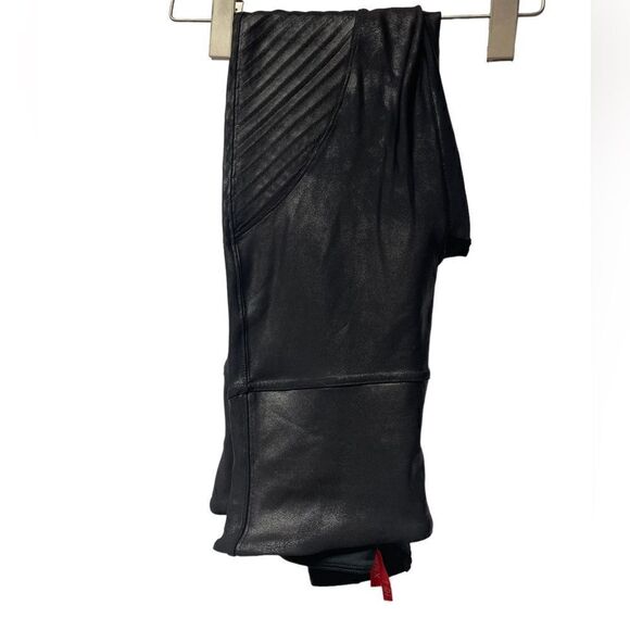 SPANX faux leather Moto size Large - Picture 6 of 10